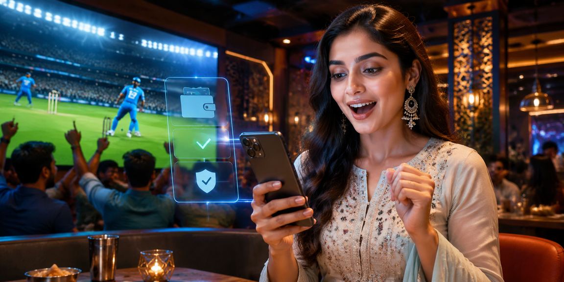 Indian cricket betting scene with player in kurti